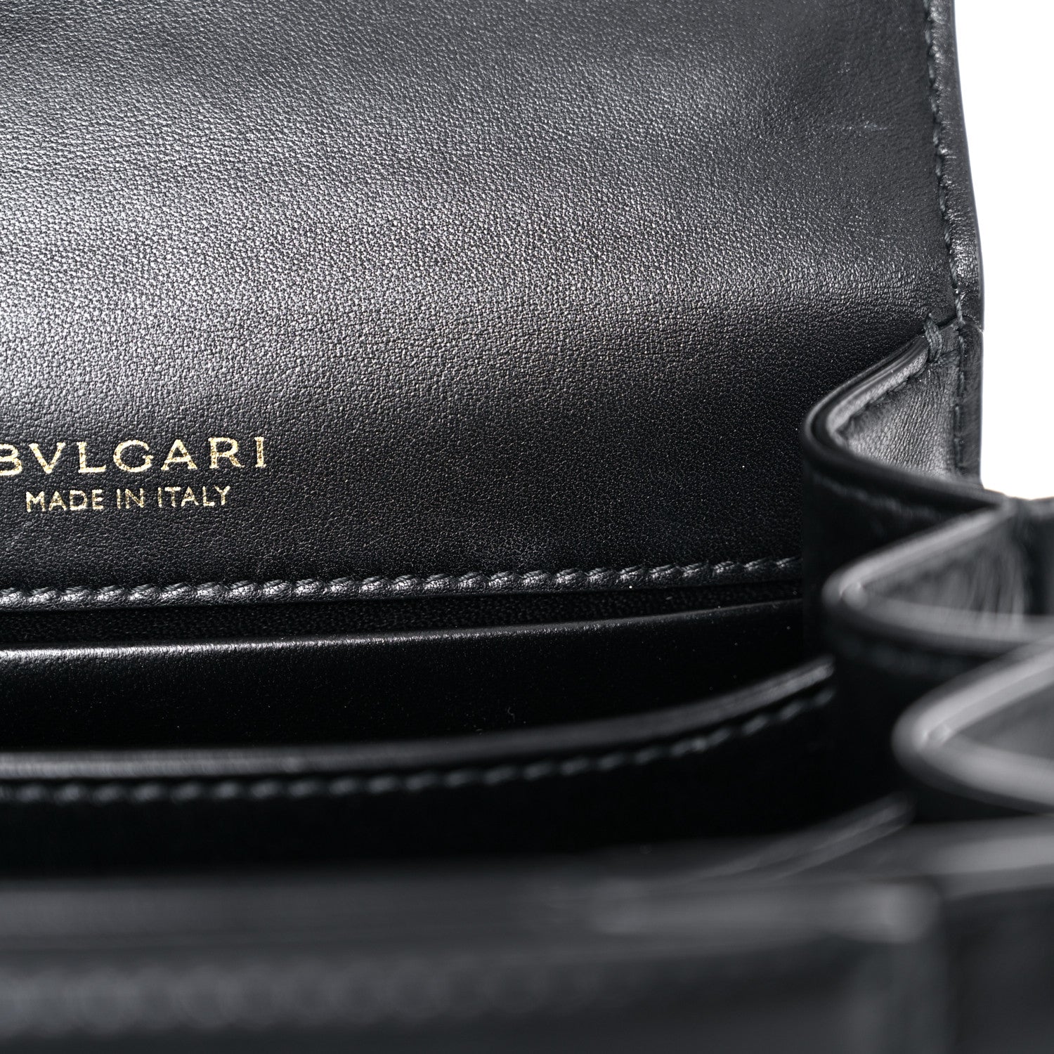 Bulgari Nappa Serpenti Forever Small Maxi Chain Top Handle Bag Black 11 of 15