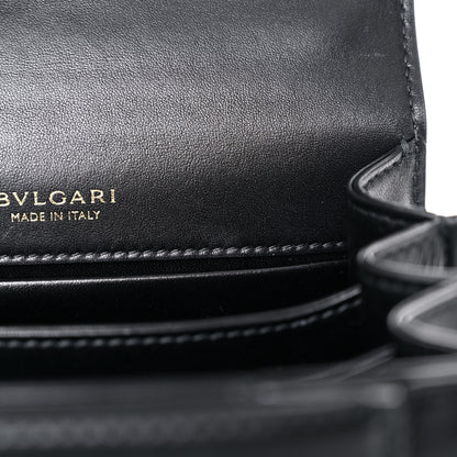 Bulgari Nappa Serpenti Forever Small Maxi Chain Top Handle Bag Black 11 of 15