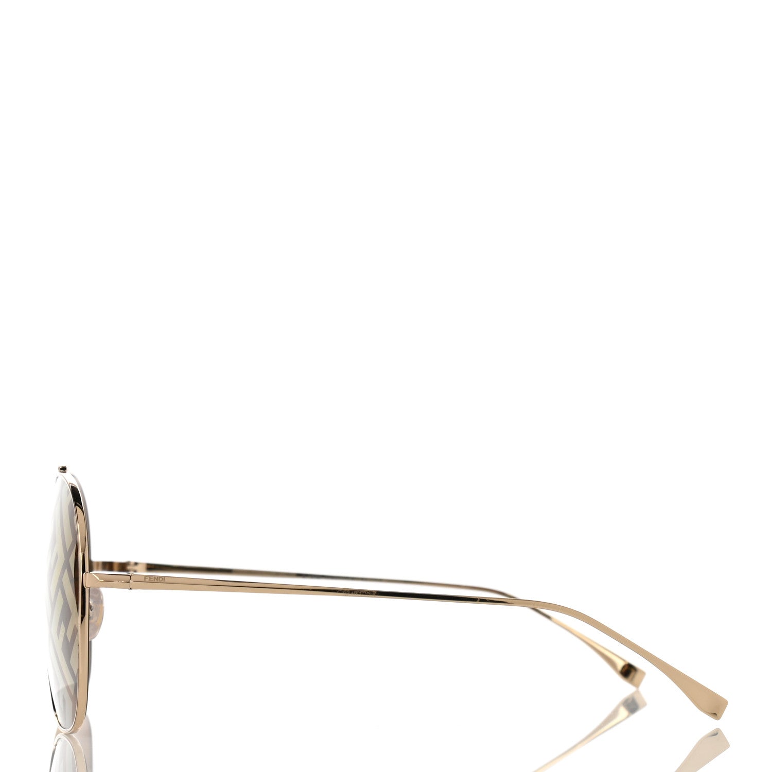 Fendi Metal Fendi Forever Aviator Sunglasses FF0407/G/S Gold 3 of 8