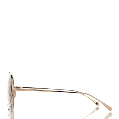 Fendi Metal Fendi Forever Aviator Sunglasses FF0407/G/S Gold 3 of 8