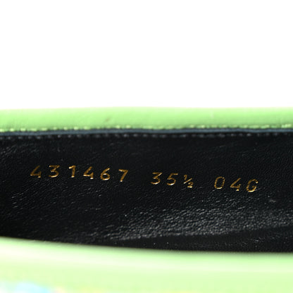 Gucci Tweed Multicolor Malaga Kid Horsebit Womens Jordaan Loafers 35.5 Green Multicolor 9 of 10
