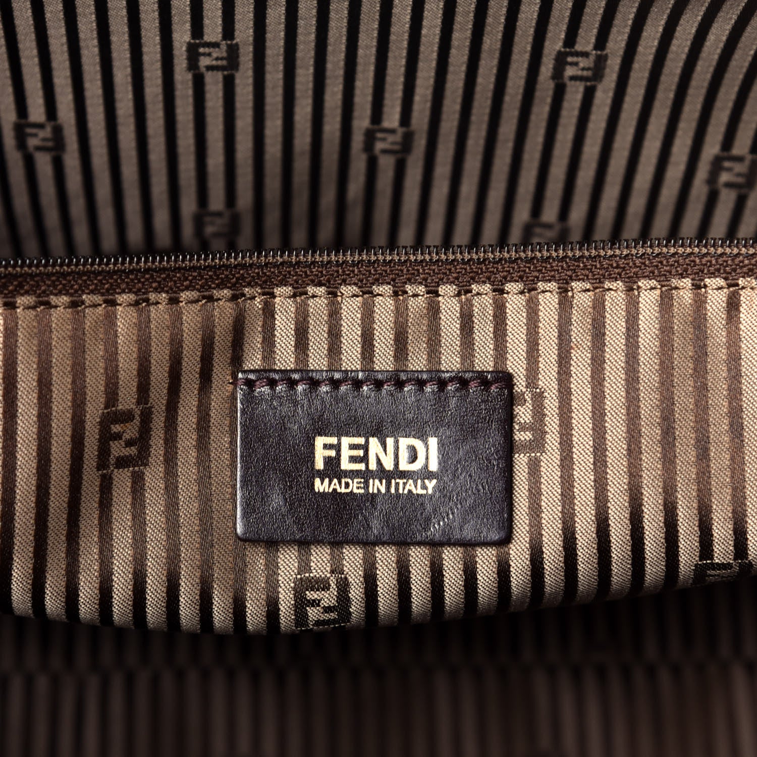 Fendi Zucca Lampo Studded Roll Tote Tobacco 6 of 11