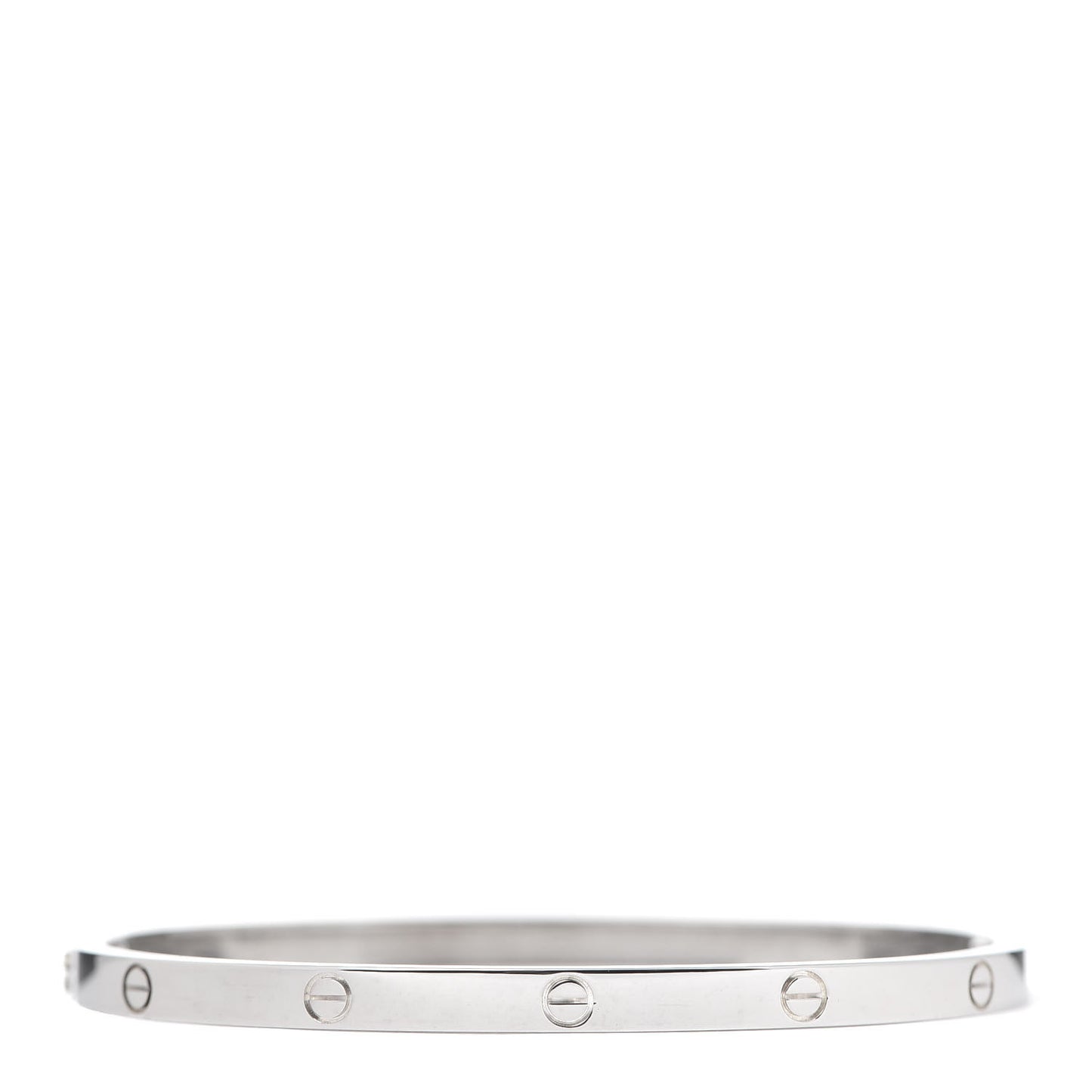 18K White Gold Small LOVE Bracelet 16