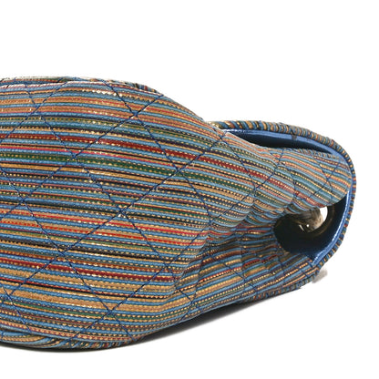 Chanel Metallic Sheepskin Thin Striped Small Single Flap Multicolor 10 of 11