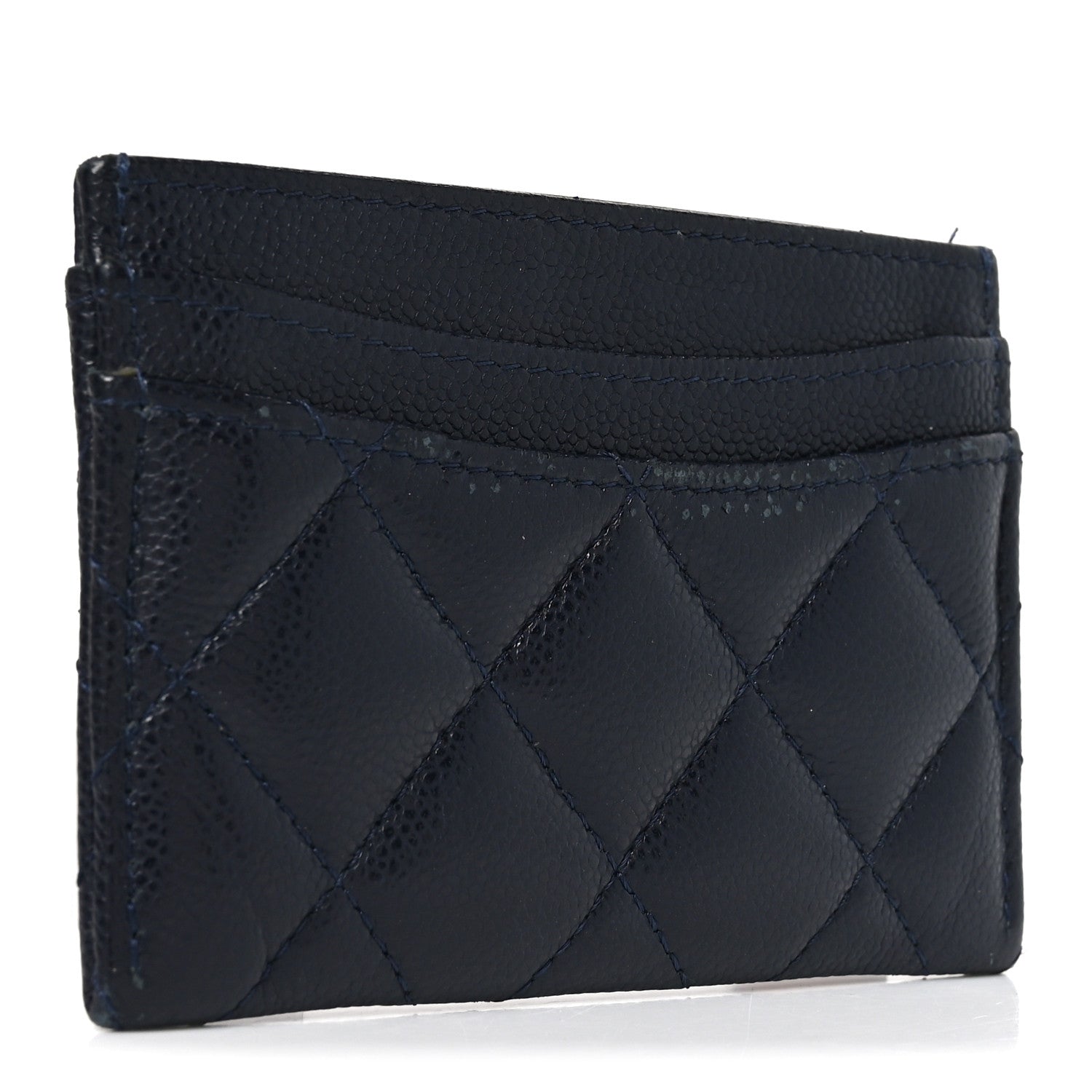 Chanel Caviar Quilted Card Holder Navy 3 of 9