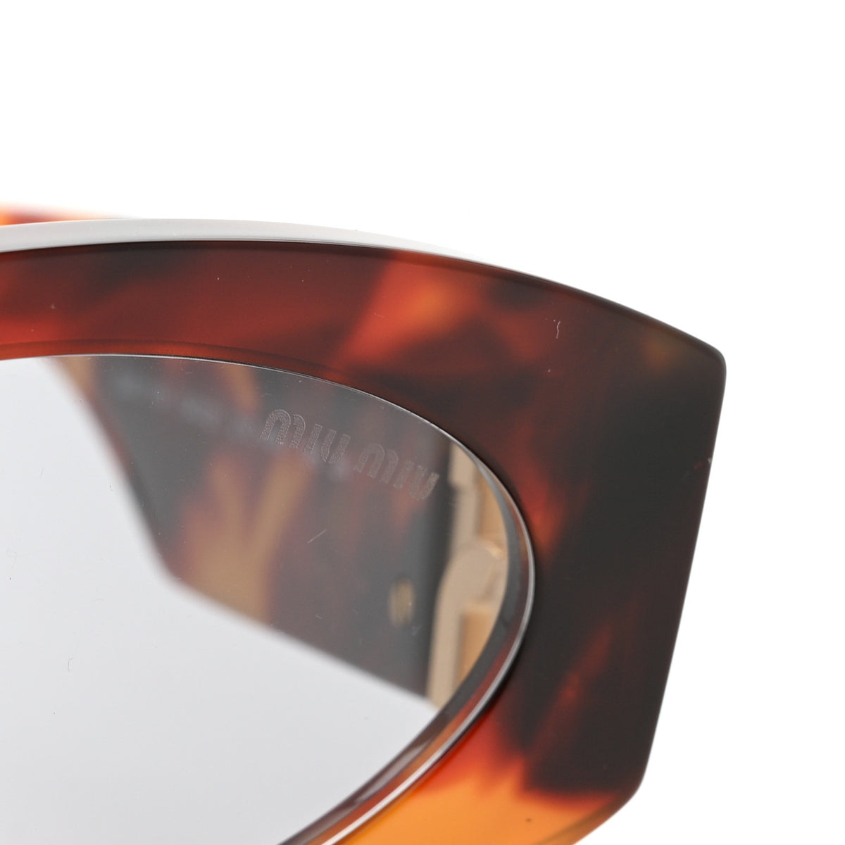 Miu Miu Acetate Oval Glimpse Sunglasses SMU11W Mahogany 