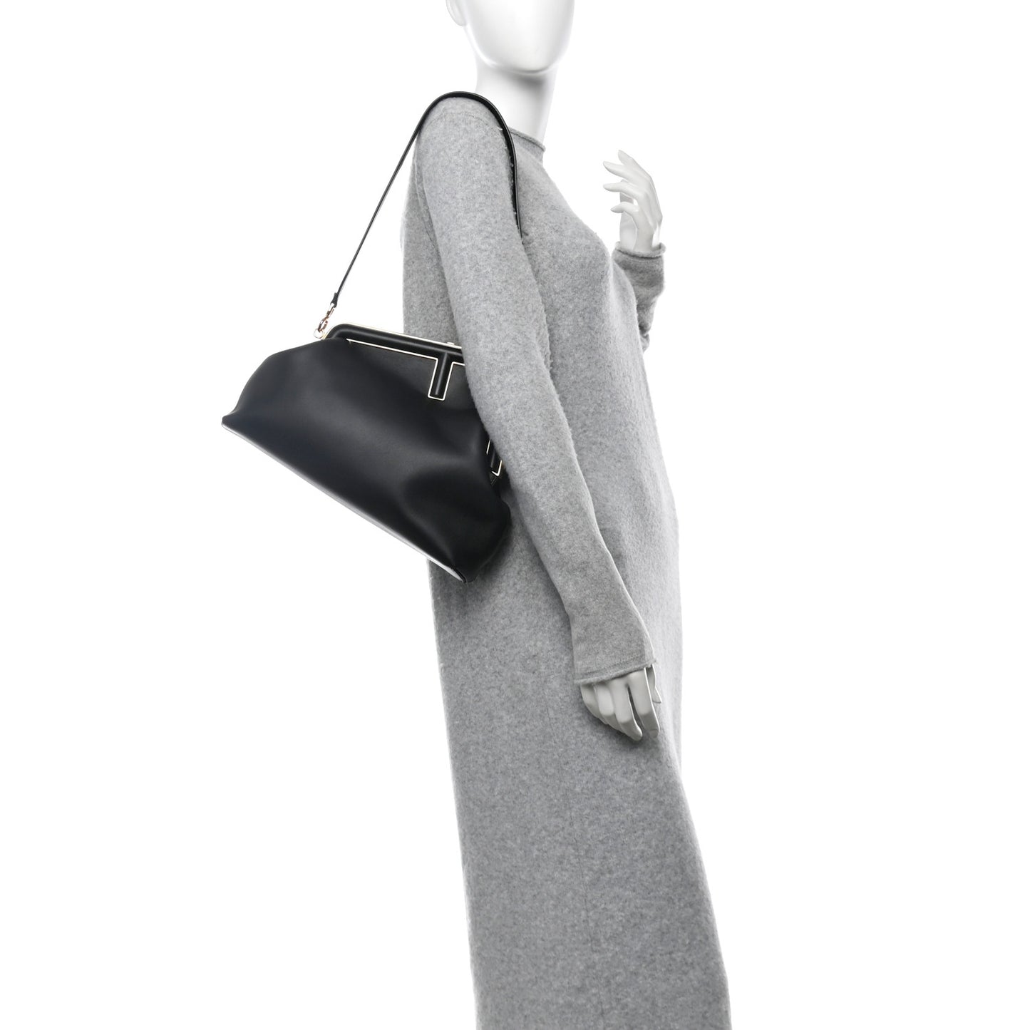 Shiny Nappa Medium Fendi First Black