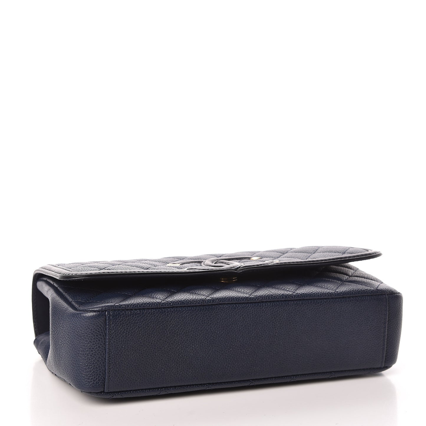 Caviar Quilted Medium CC Filigree Flap Navy Black
