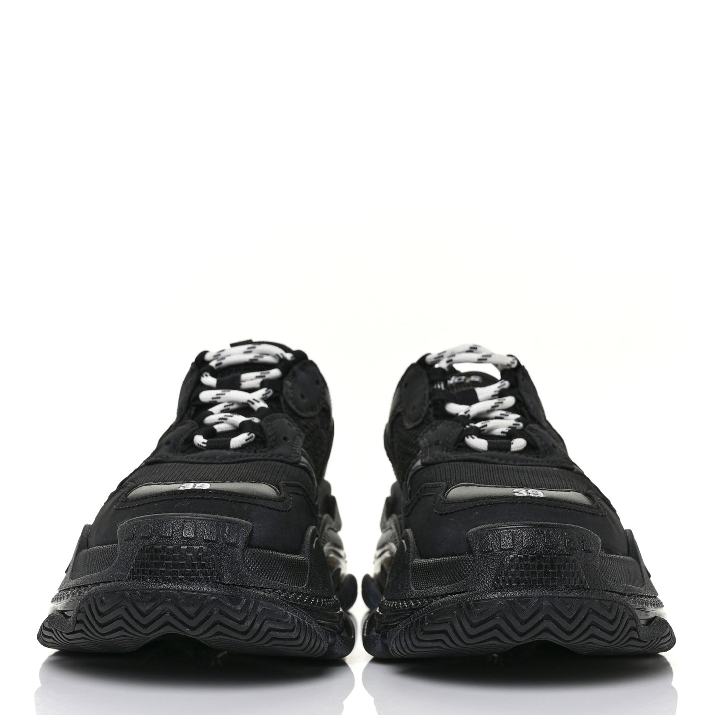 Fabric Mesh Womens Triple S Sneakers 39 Black