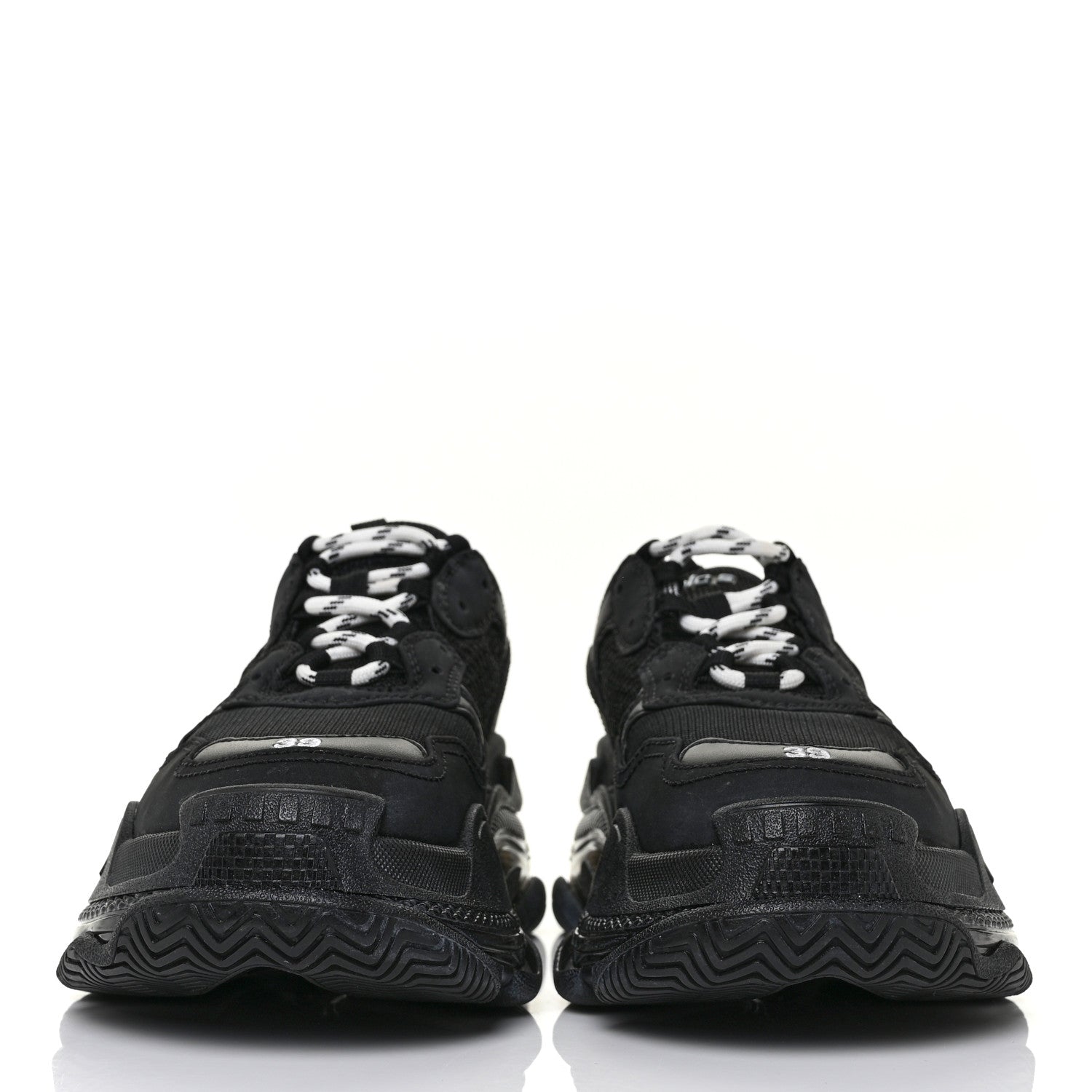 Balenciaga Fabric Mesh Womens Triple S Sneakers 39 Black 2 of 7
