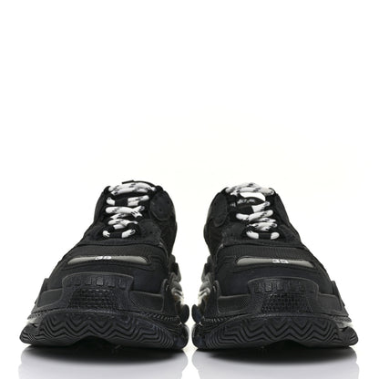 Balenciaga Fabric Mesh Womens Triple S Sneakers 39 Black 2 of 7
