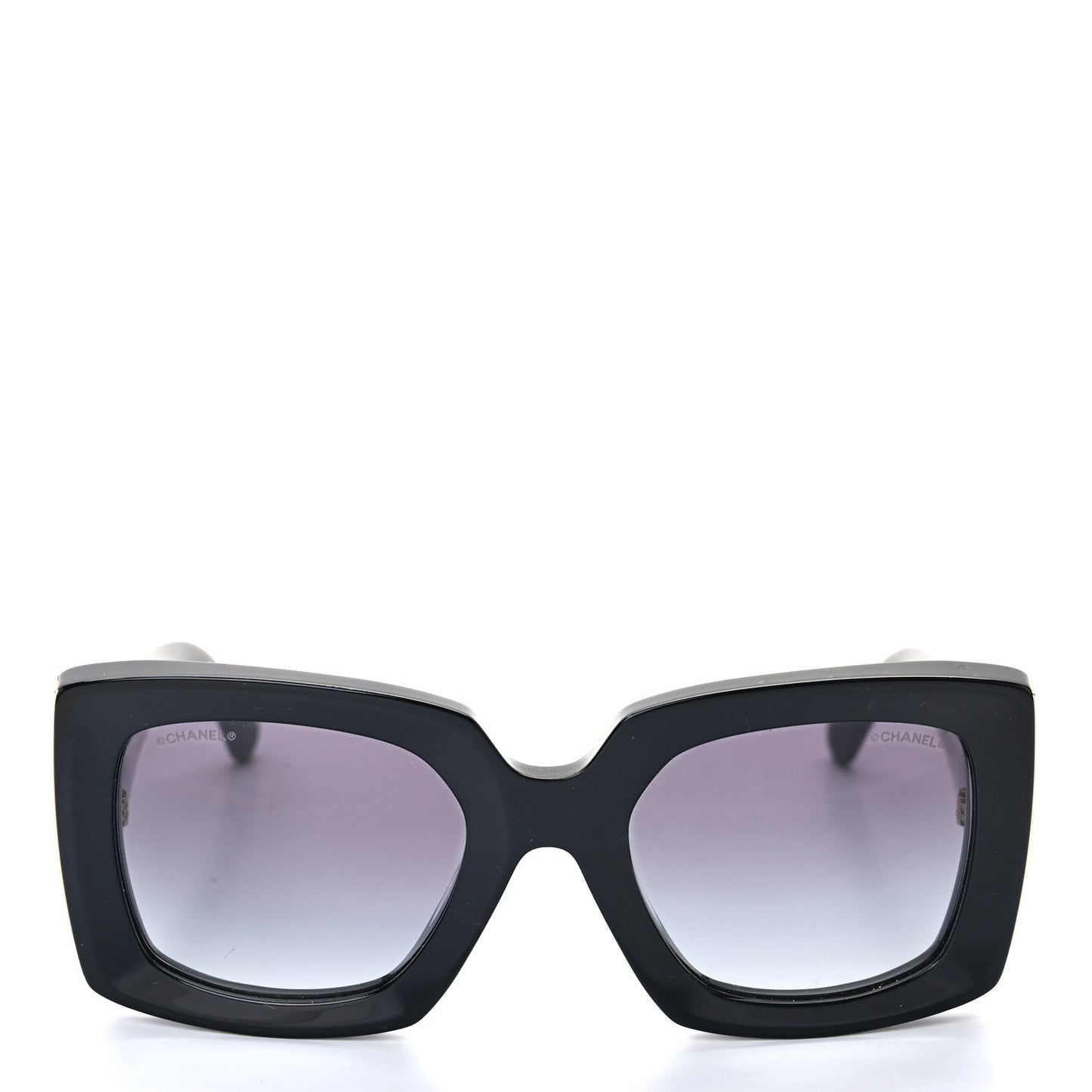 Acetate Rectangle Sunglasses 5435-A Black