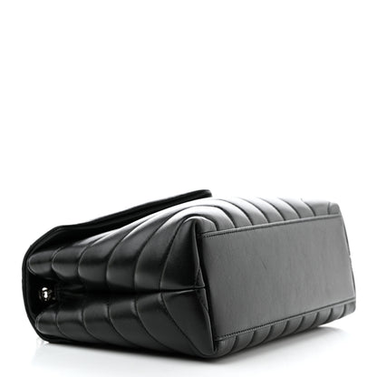 Saint Laurent Calfskin Y Quilted Monogram Small Loulou Chain Satchel Black 4 of 12