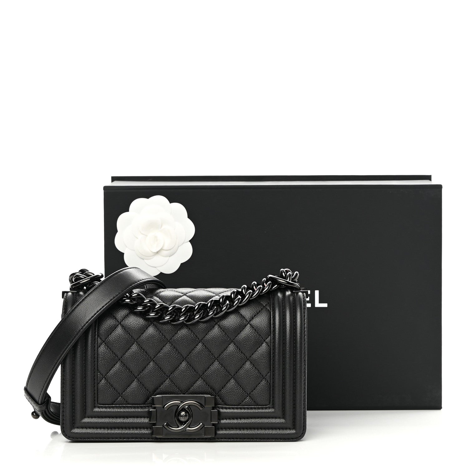 Chanel Caviar Quilted Small Boy Flap So Black 11 of 11