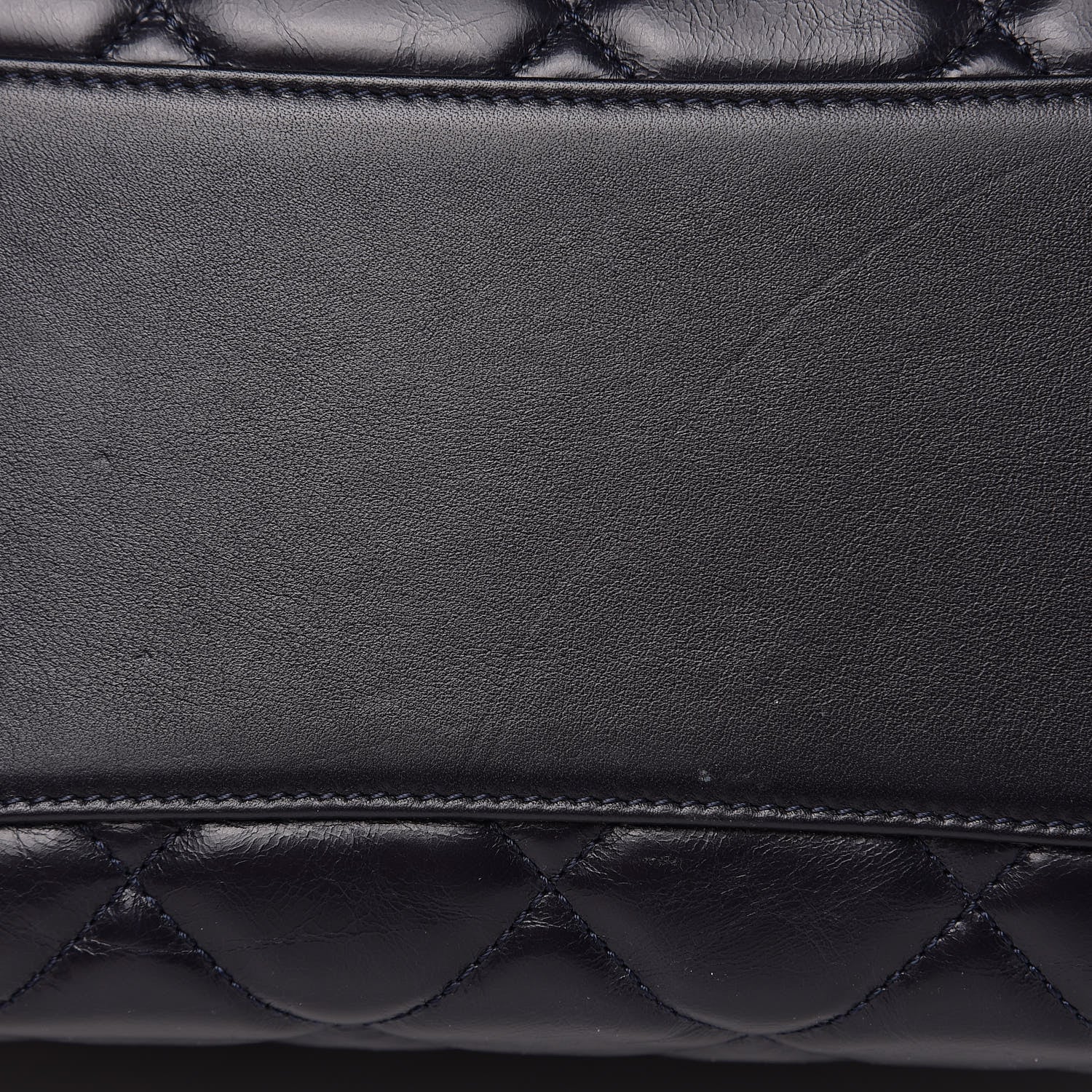 Chanel Calfskin Quilted Large Gold Bar Top Handle Tote Dark Navy Blue 11 of 15