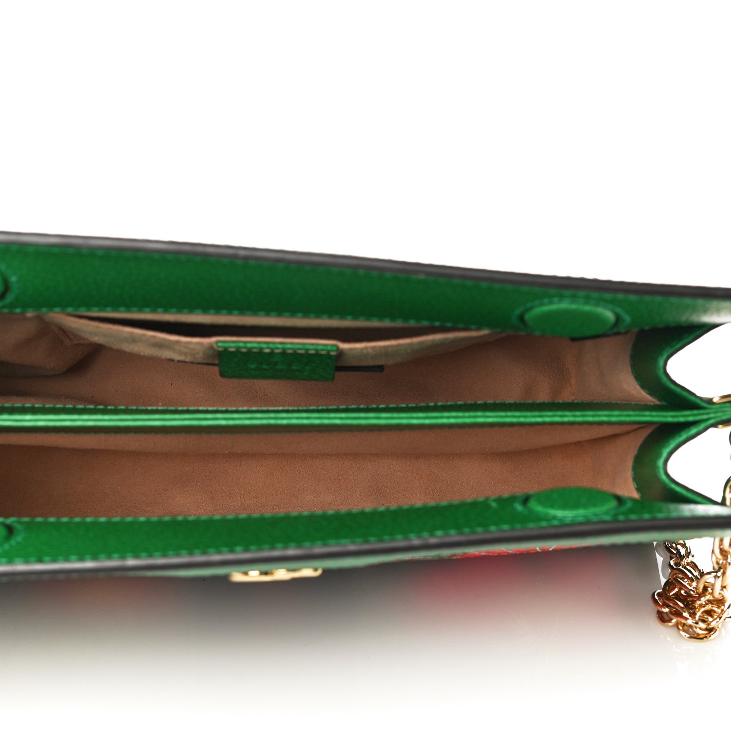 Gucci GG Supreme Monogram Flora Web Small Ophidia Chain Shoulder Bag Green 5 of 13