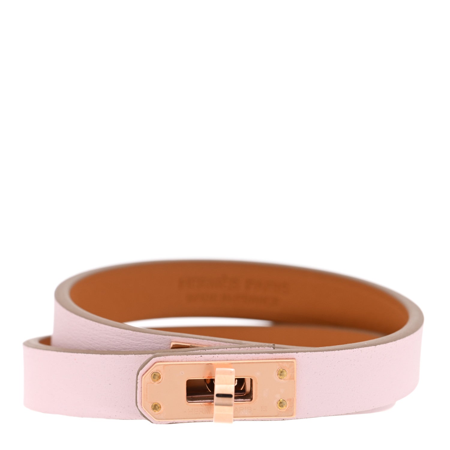 Hermes Swift Mini Kelly Double Tour Bracelet T1 Mauve Pale 1 of 6
