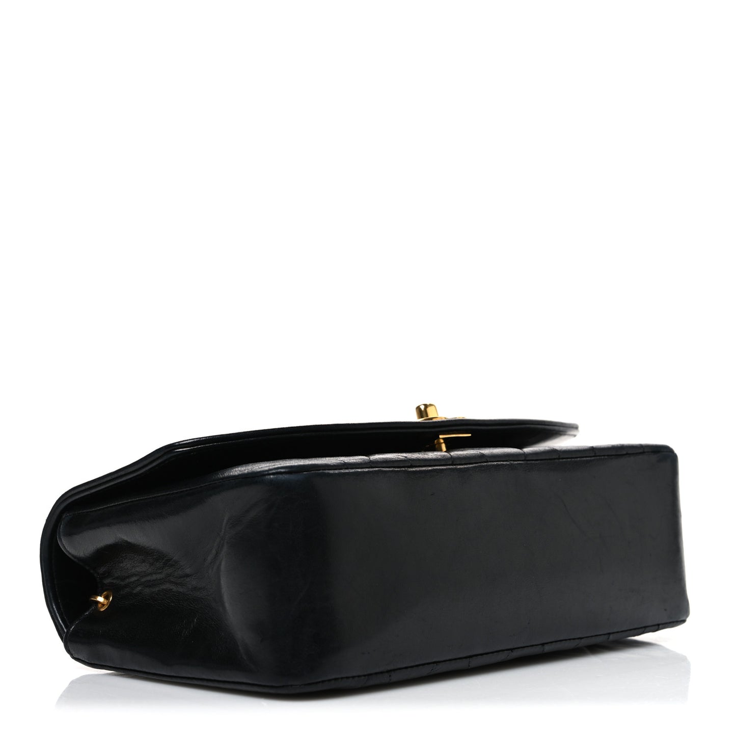 Lambskin Quilted Small Single Flap Black