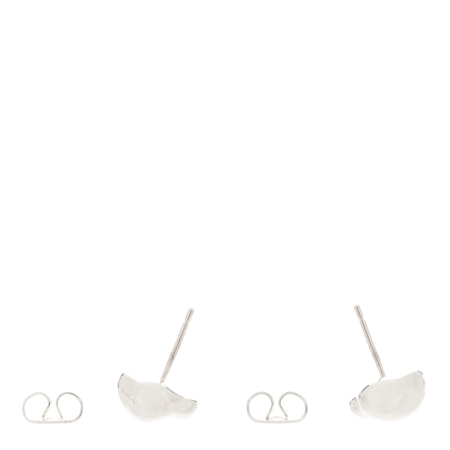 Tiffany Sterling Silver Elsa Peretti Nugget Earrings 3 of 3