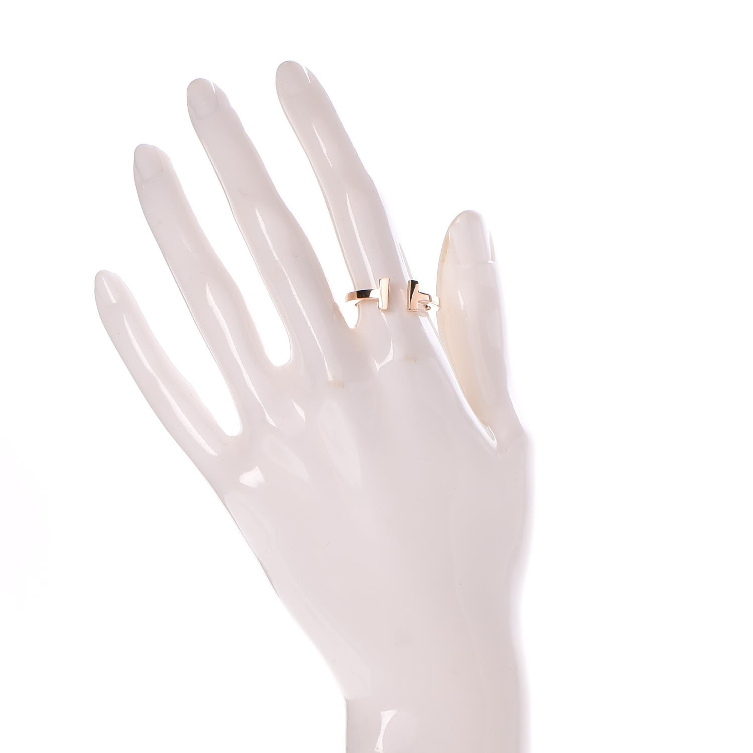 Tiffany 18K Rose Gold T Square Ring 56 7.5 2 of 5
