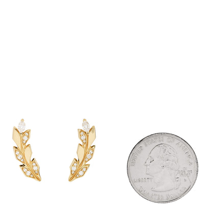 Tiffany 18K Yellow Gold Diamond Victoria Vine Climber Earrings 2 of 5
