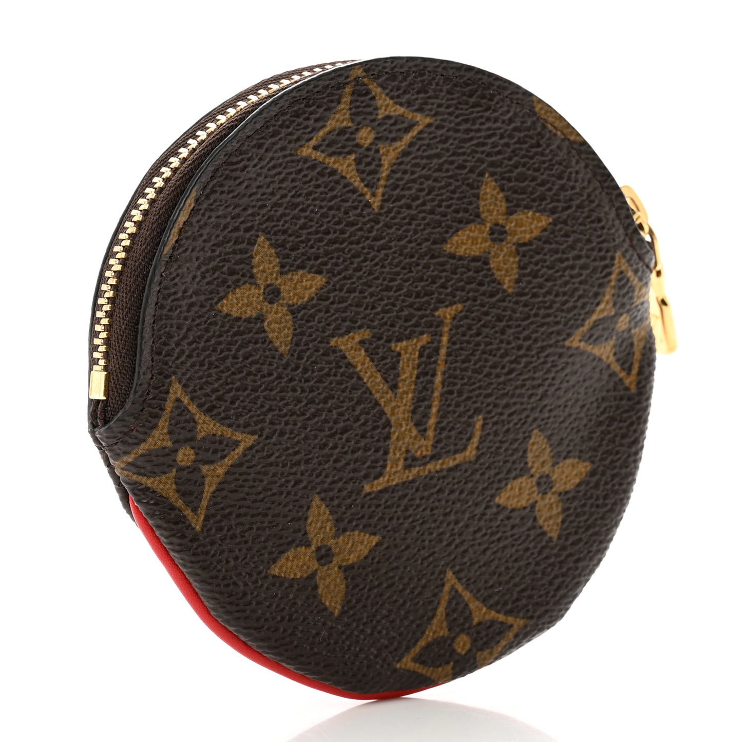 Monogram 2020 Christmas Animation Bumper Cars Round Coin Purse Coquelicot