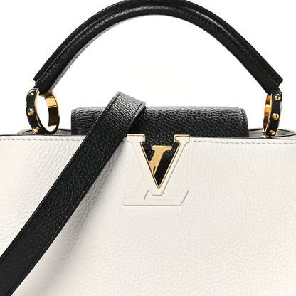 Louis Vuitton Taurillon Capucines BB Black White 7 of 9