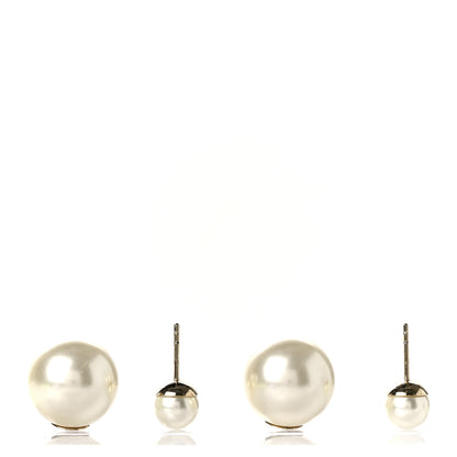 Christian Dior Pearl Mise En Dior Tribal Earrings Gold 3 of 5