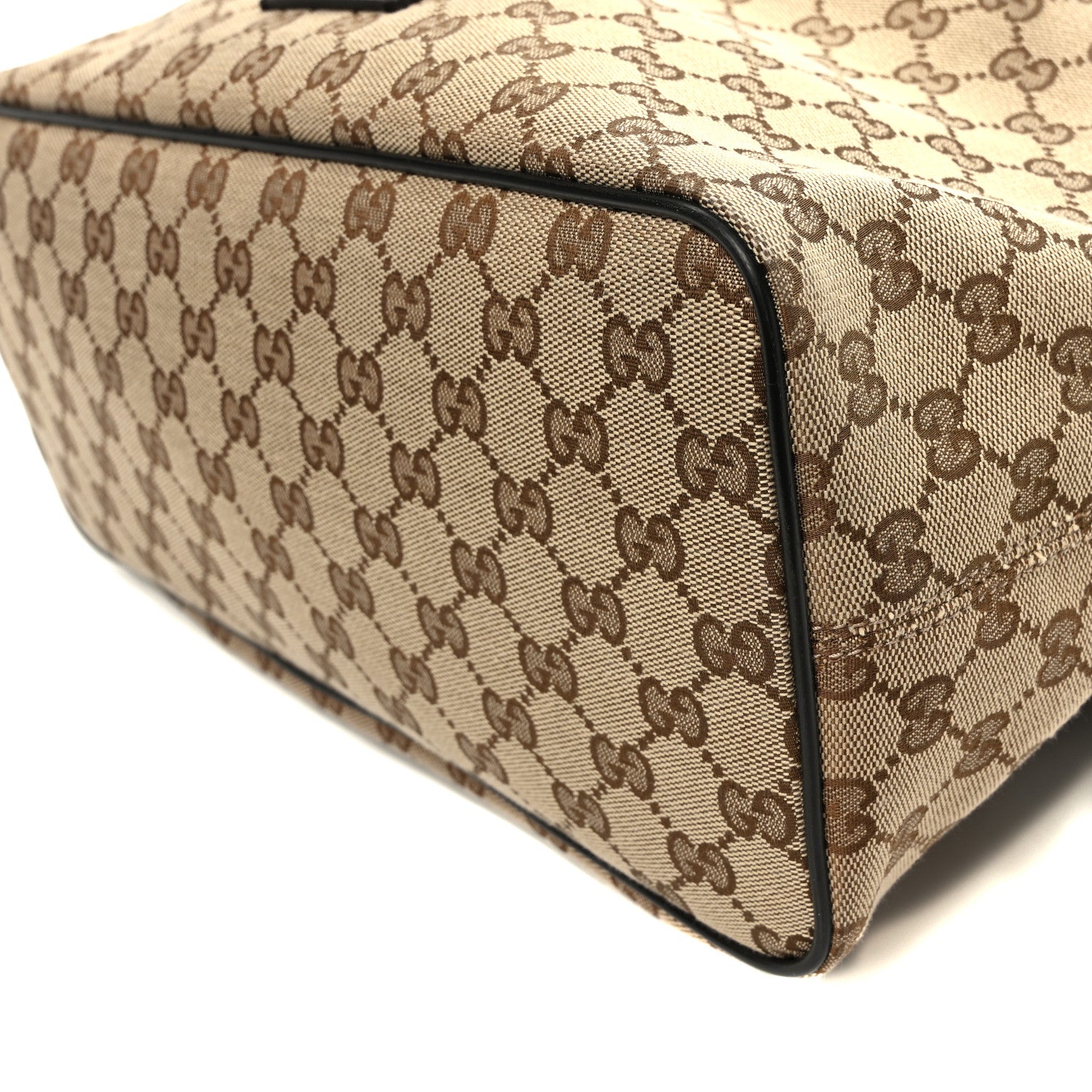 Gucci Monogram Dollar Calfskin O Drawstring Backpack Beige Ebony Testa di Moro Dark Chocolate 9 of 9