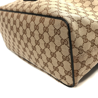 Gucci Monogram Dollar Calfskin O Drawstring Backpack Beige Ebony Testa di Moro Dark Chocolate 9 of 9