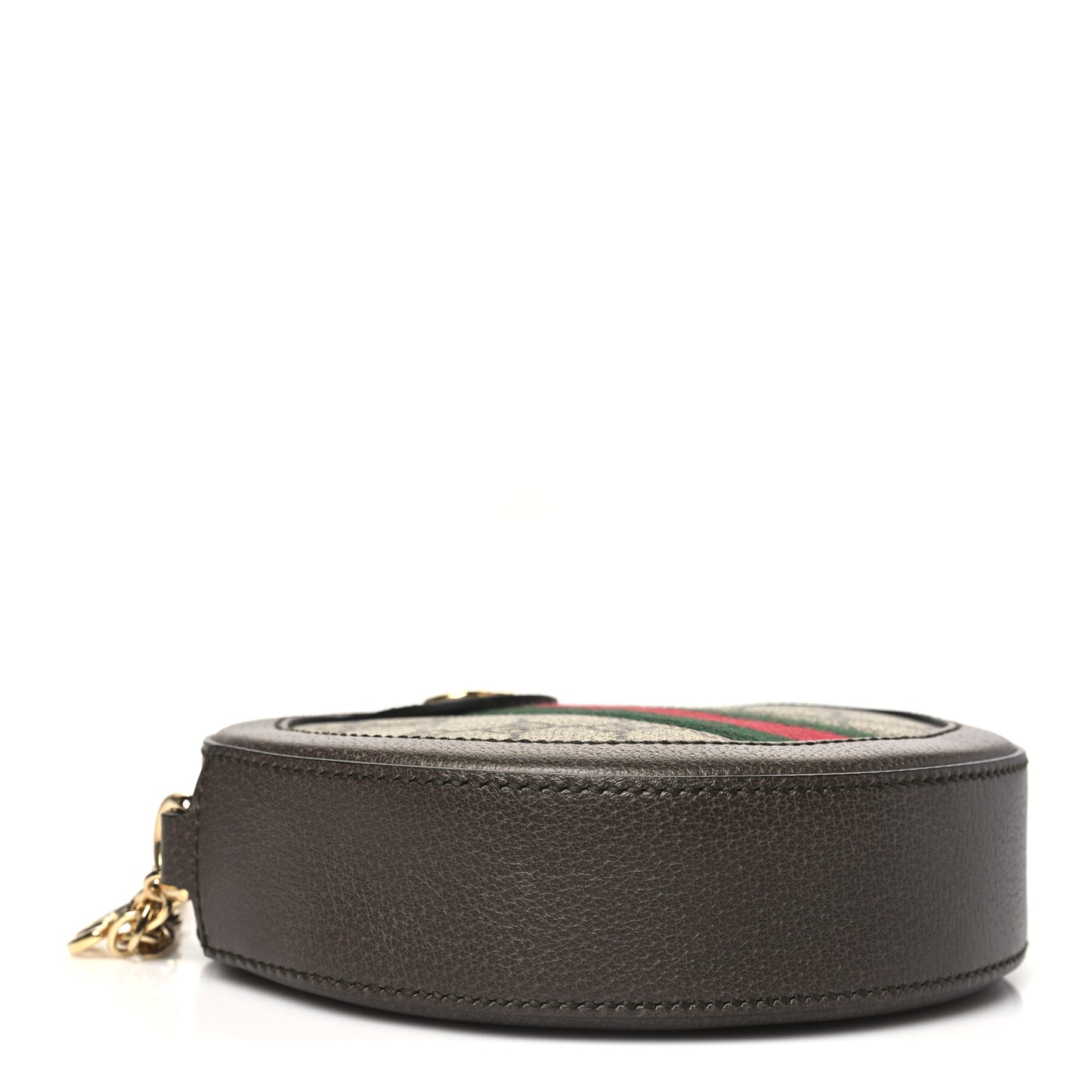 GG Supreme Monogram Web Mini Ophidia Round Shoulder Bag Brown