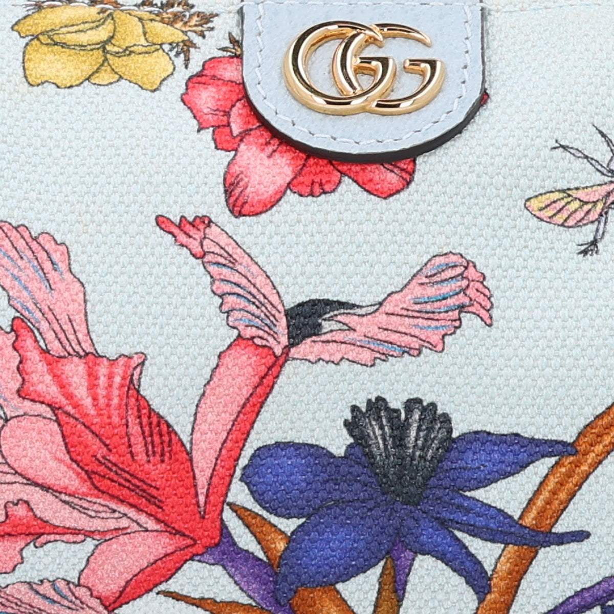 Canvas Flora GG Marmont Pouch Cosmetic Case Multicolor