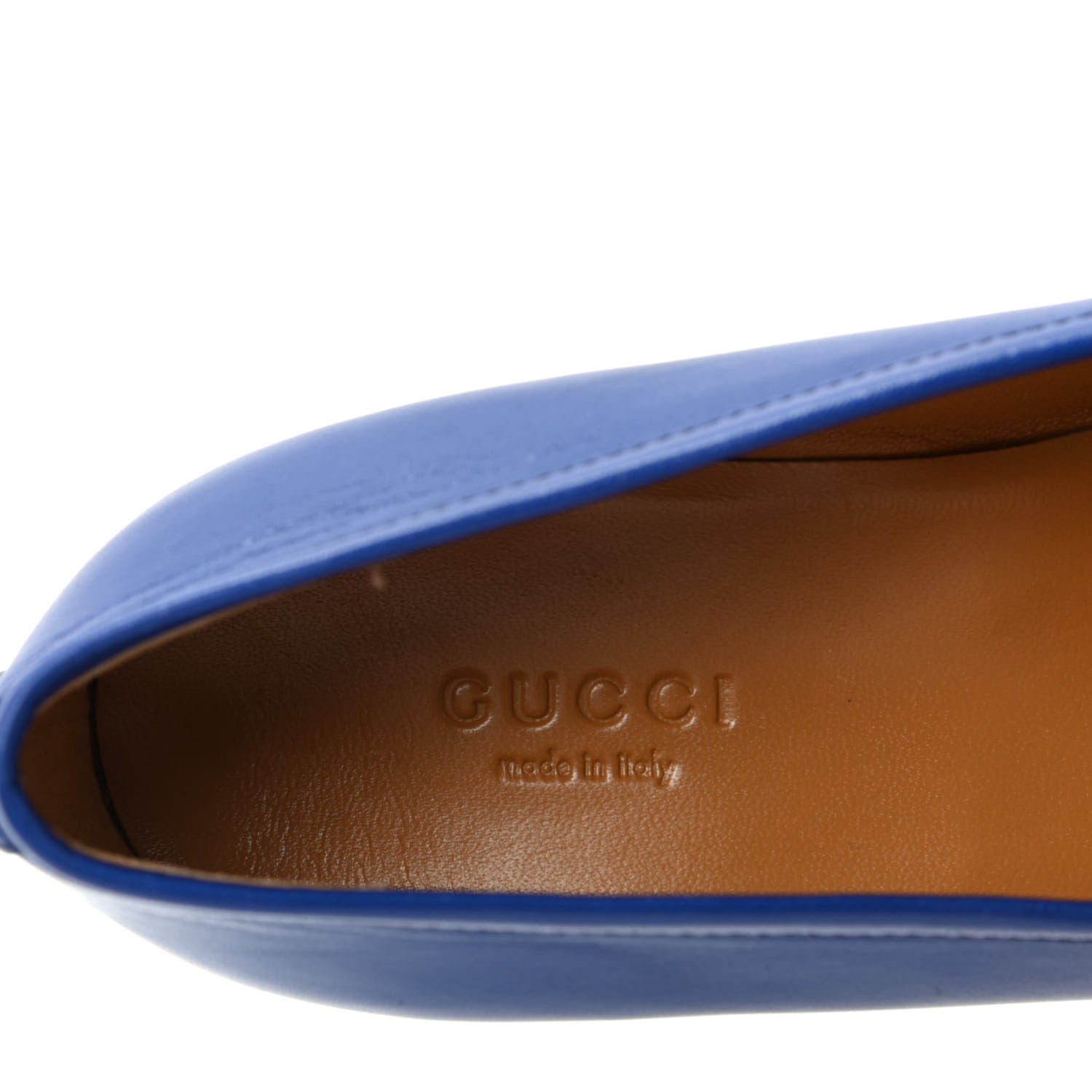 Gucci Malaga Kid Womens Jordaan Loafers 37 Electric Blue 8 of 11