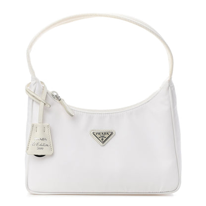 Prada Tessuto Nylon Mini Re-Edition 2000 Bag White 1 of 8