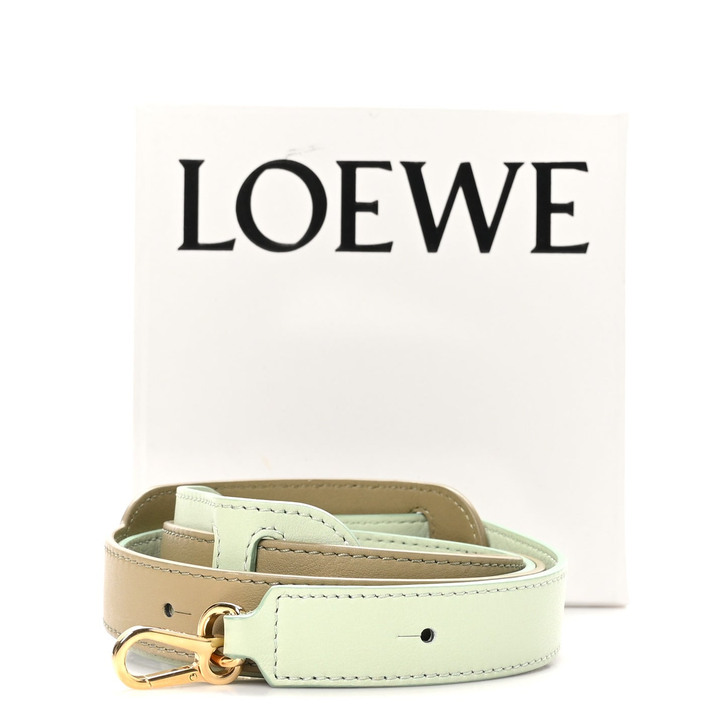 Satin Calfskin Embossed Pad Strap Clay
