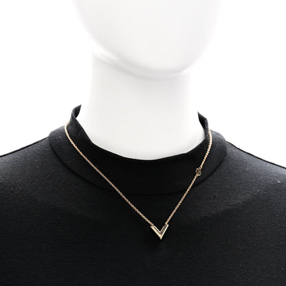 Louis Vuitton Essential V Necklace Gold 2 of 6
