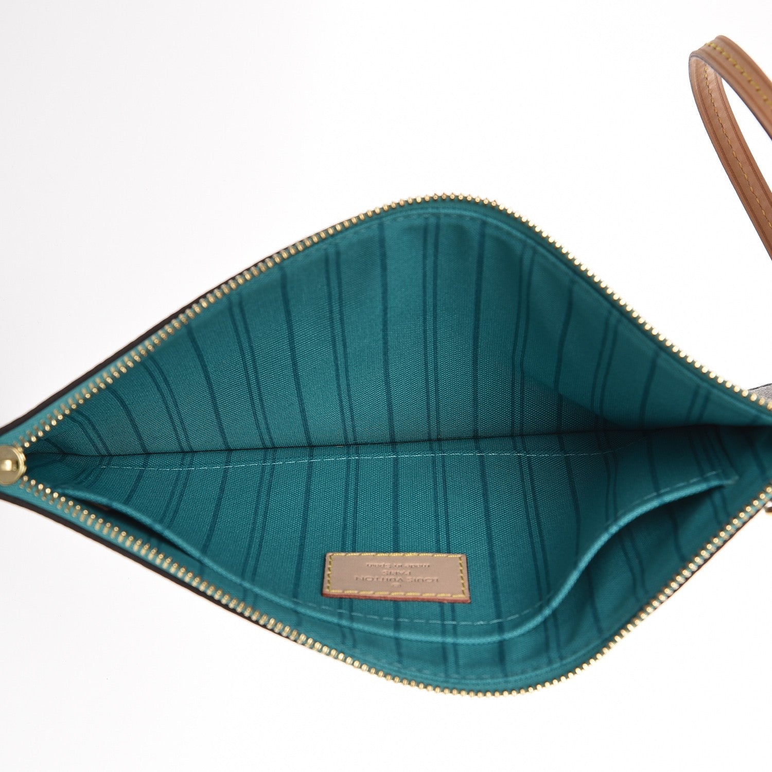 Louis Vuitton Monogram Neverfull MM GM Pochette Turquoise 5 of 7