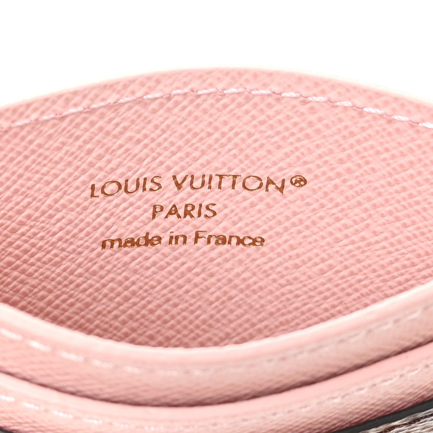Monogram LV Charms Card Holder Rose Ballerine