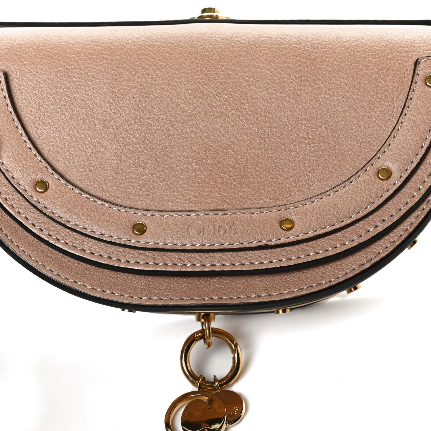 Chloe Calfskin Small Nile Bracelet Minaudiere Bag Biscotti Beige 8 of 12