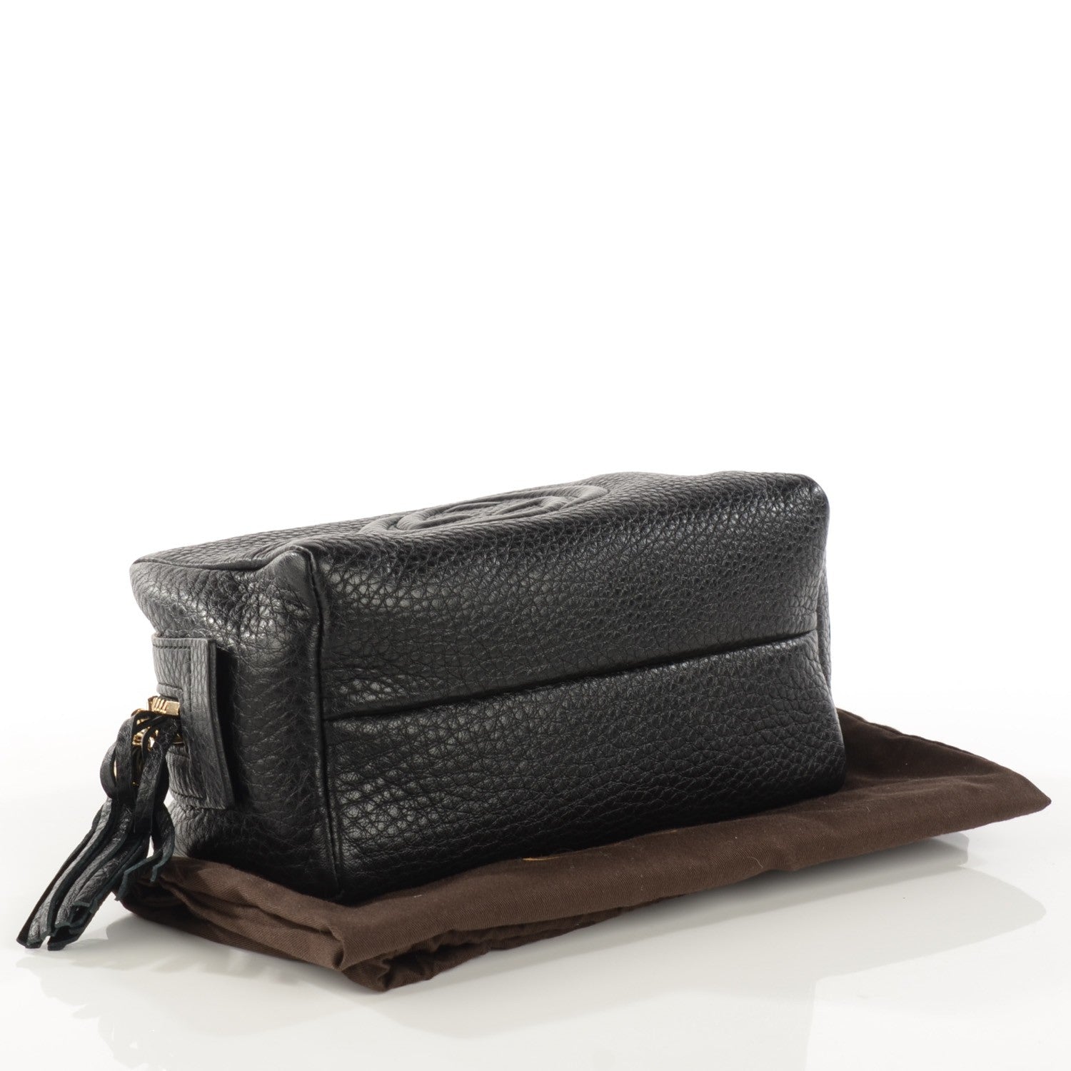 Gucci Pebbled Calfskin Soho Medium Cosmetic Case Black 4 of 7