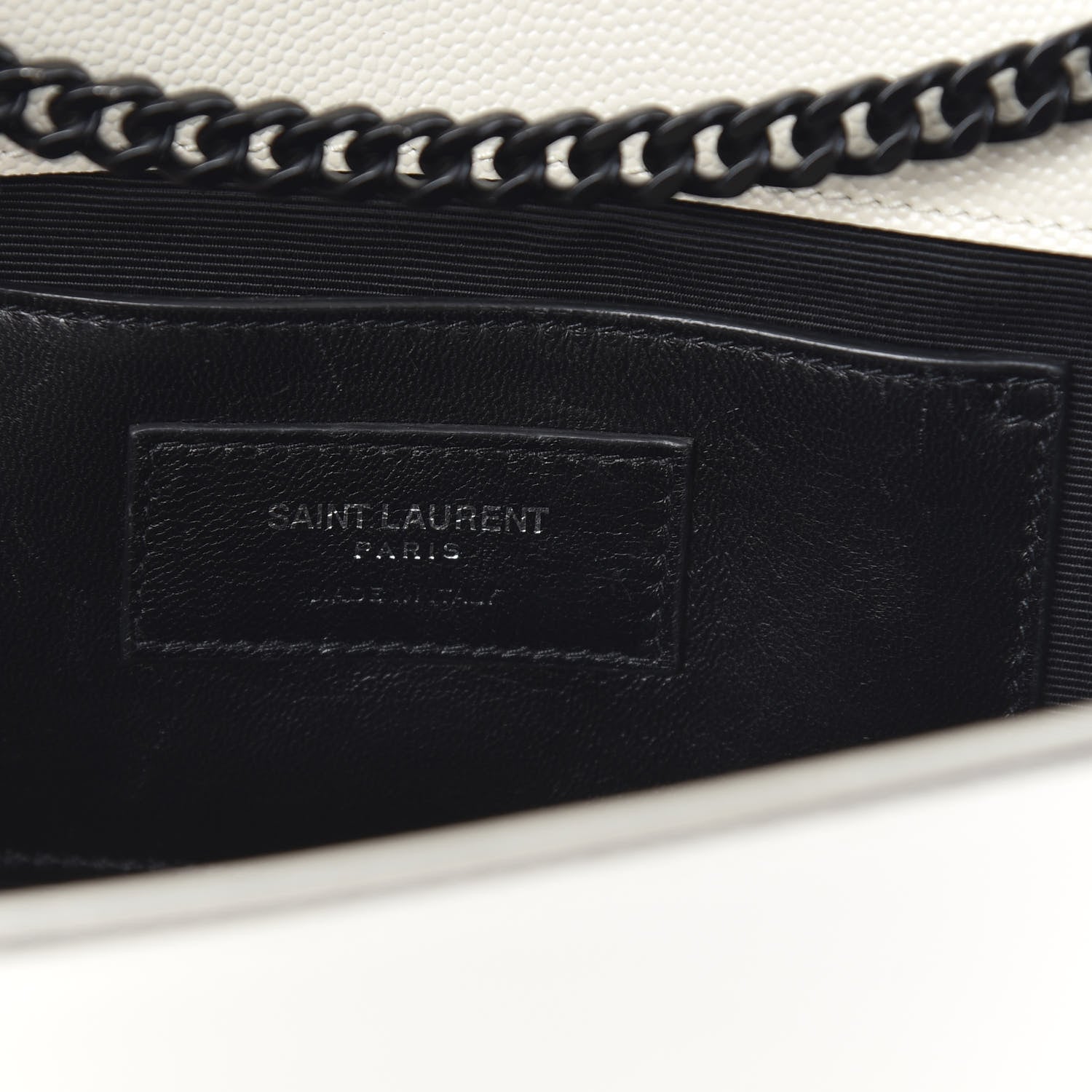 Saint Laurent Grain De Poudre Medium Classic Monogram Kate Satchel Porcellana Black 6 of 12