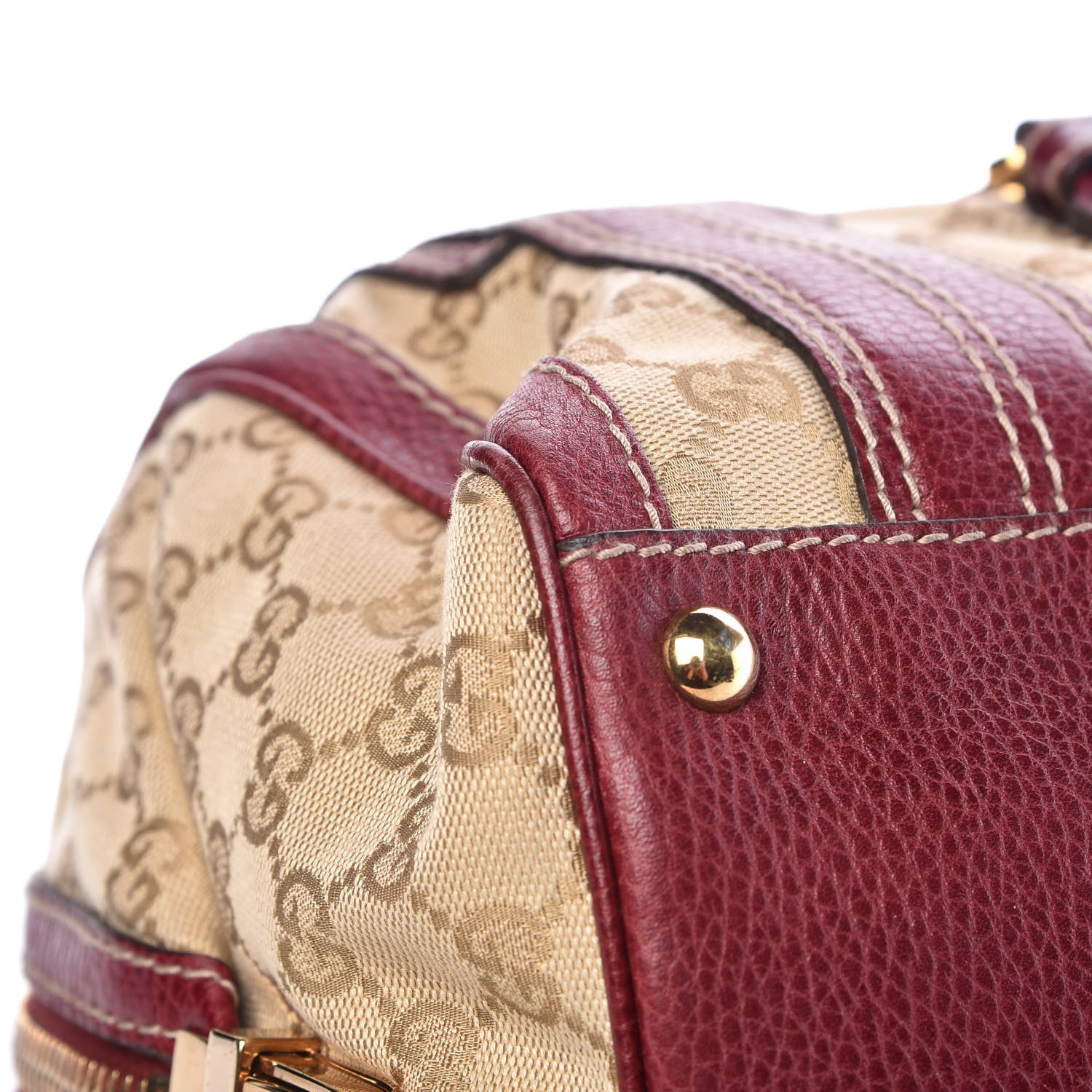 Gucci Monogram Medium Aviatrix Boston Ebony Bordeaux 8 of 11