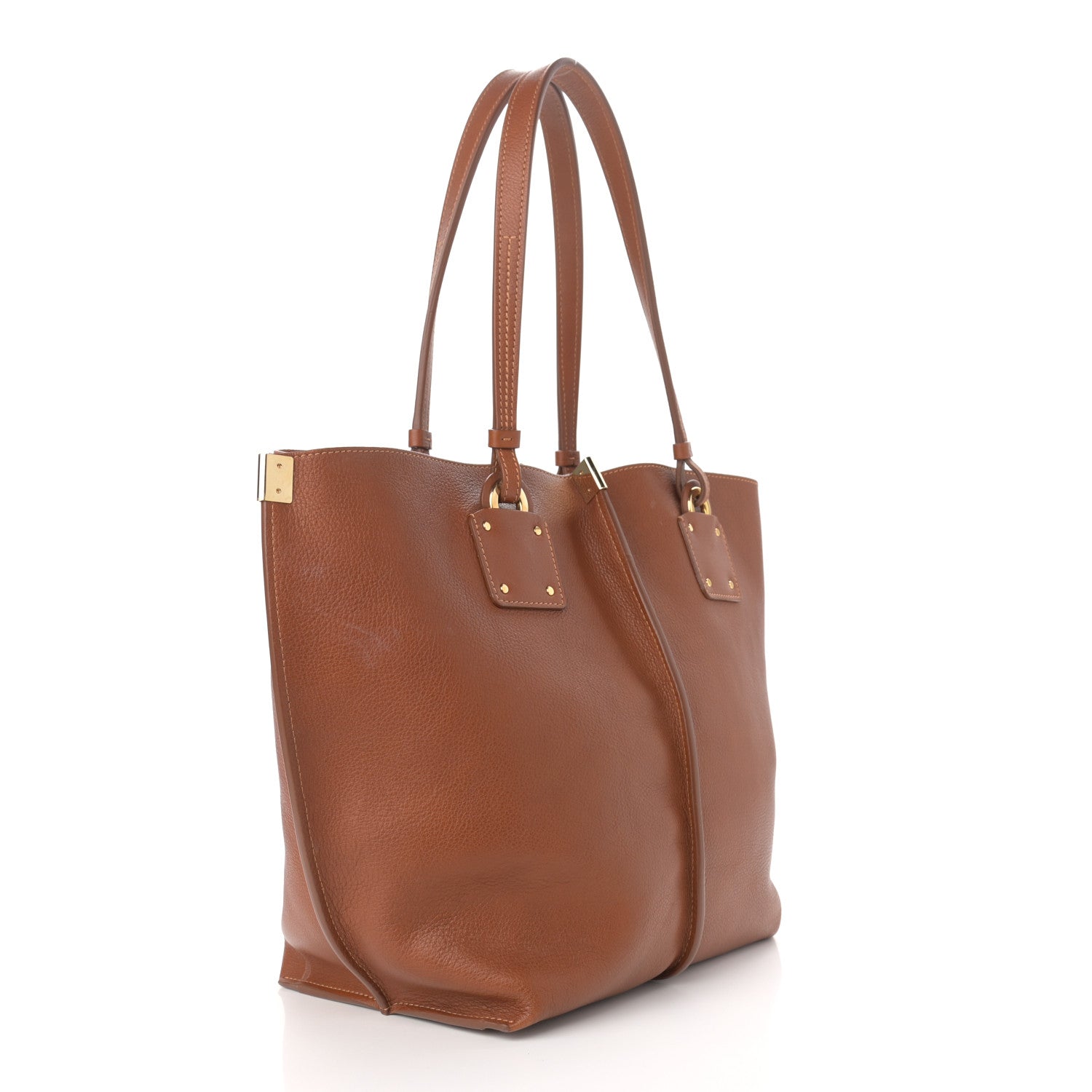 Chloe Calfskin Medium Vick Tote Caramel 3 of 13