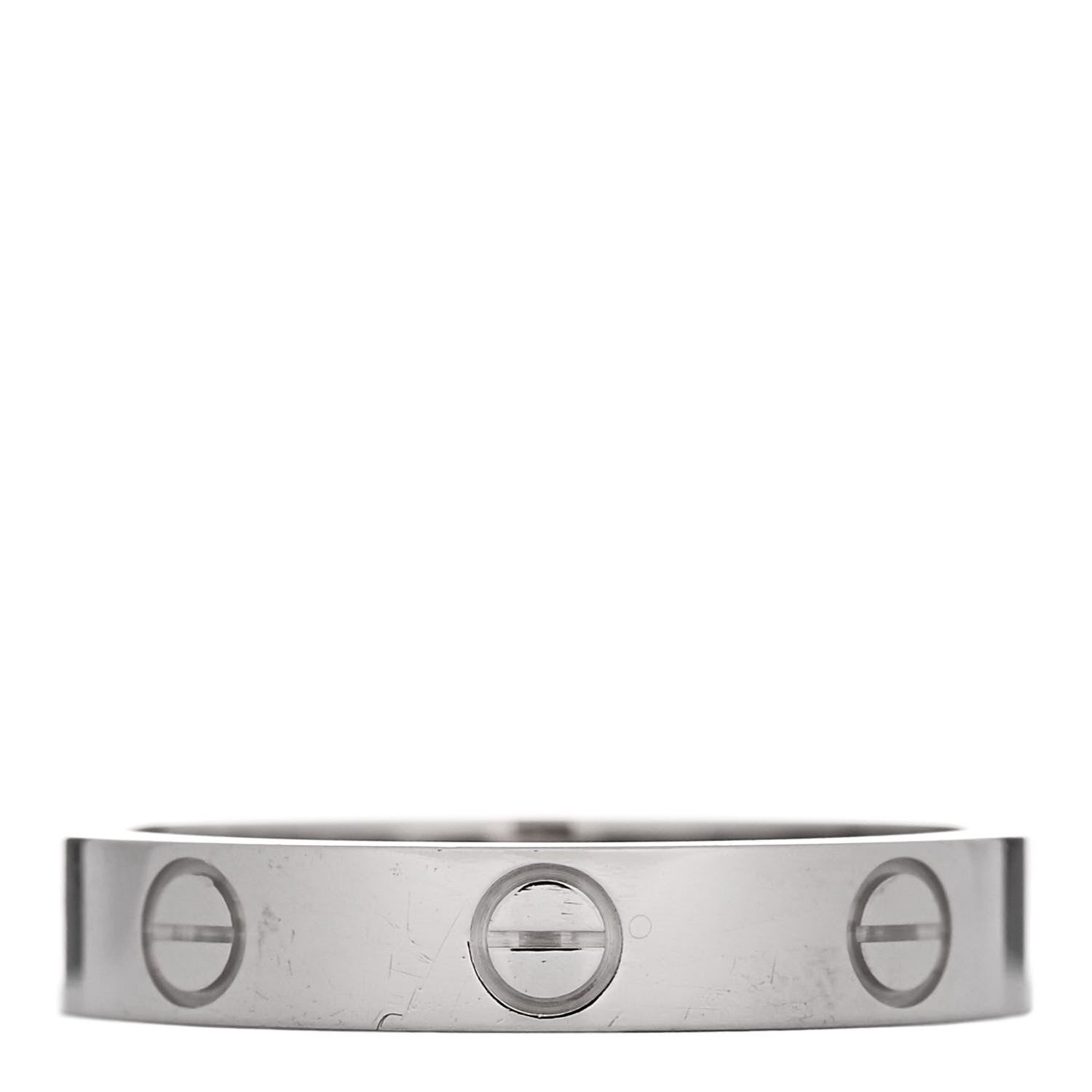 Cartier 18K White Gold 3.5mm LOVE Wedding Band Ring 54 7 1 of 5