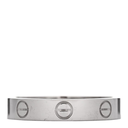 Cartier 18K White Gold 3.5mm LOVE Wedding Band Ring 54 7 1 of 5