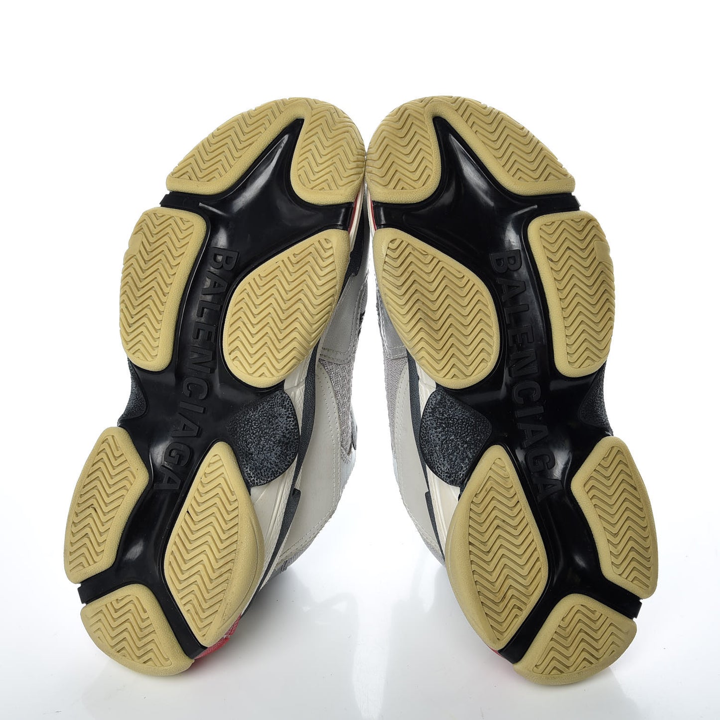 Mesh Nubuck Womens Triple S Sneakers 37 Black Argent