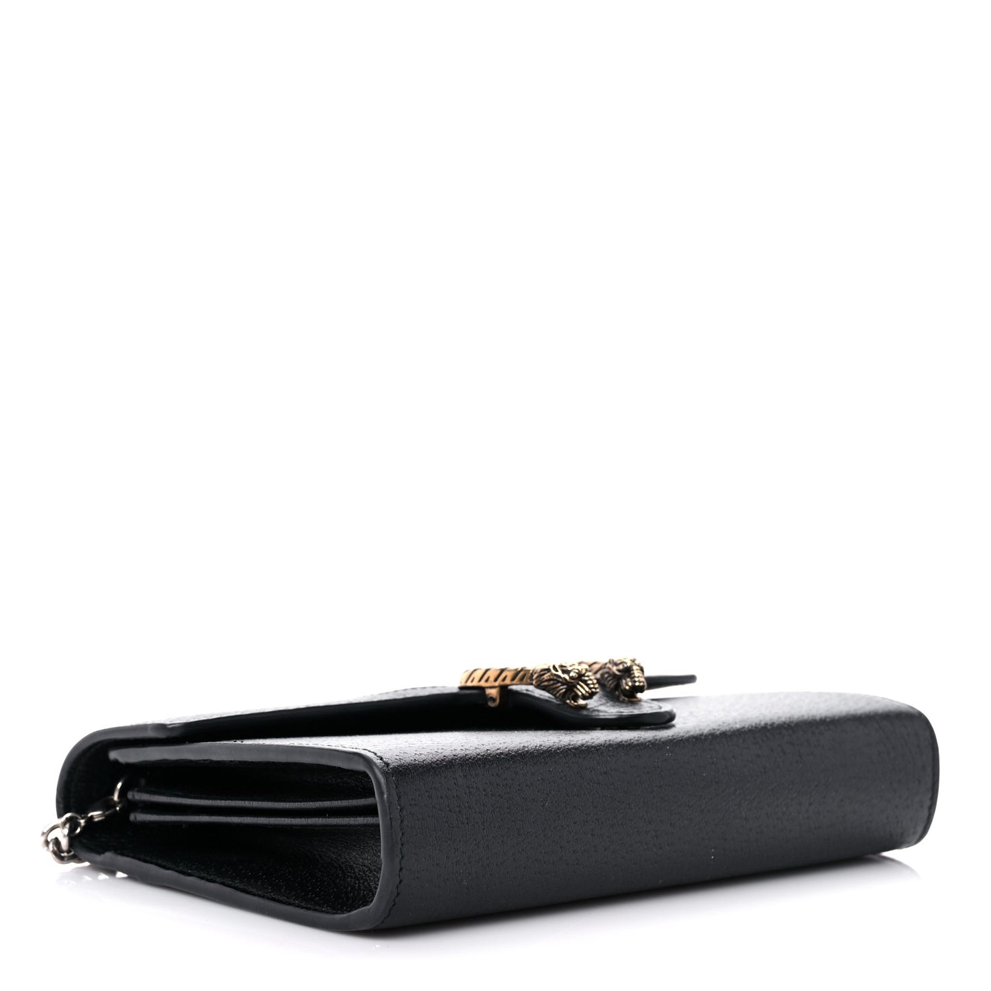 Calfskin Web Mini Dionysus Chain Wallet Black