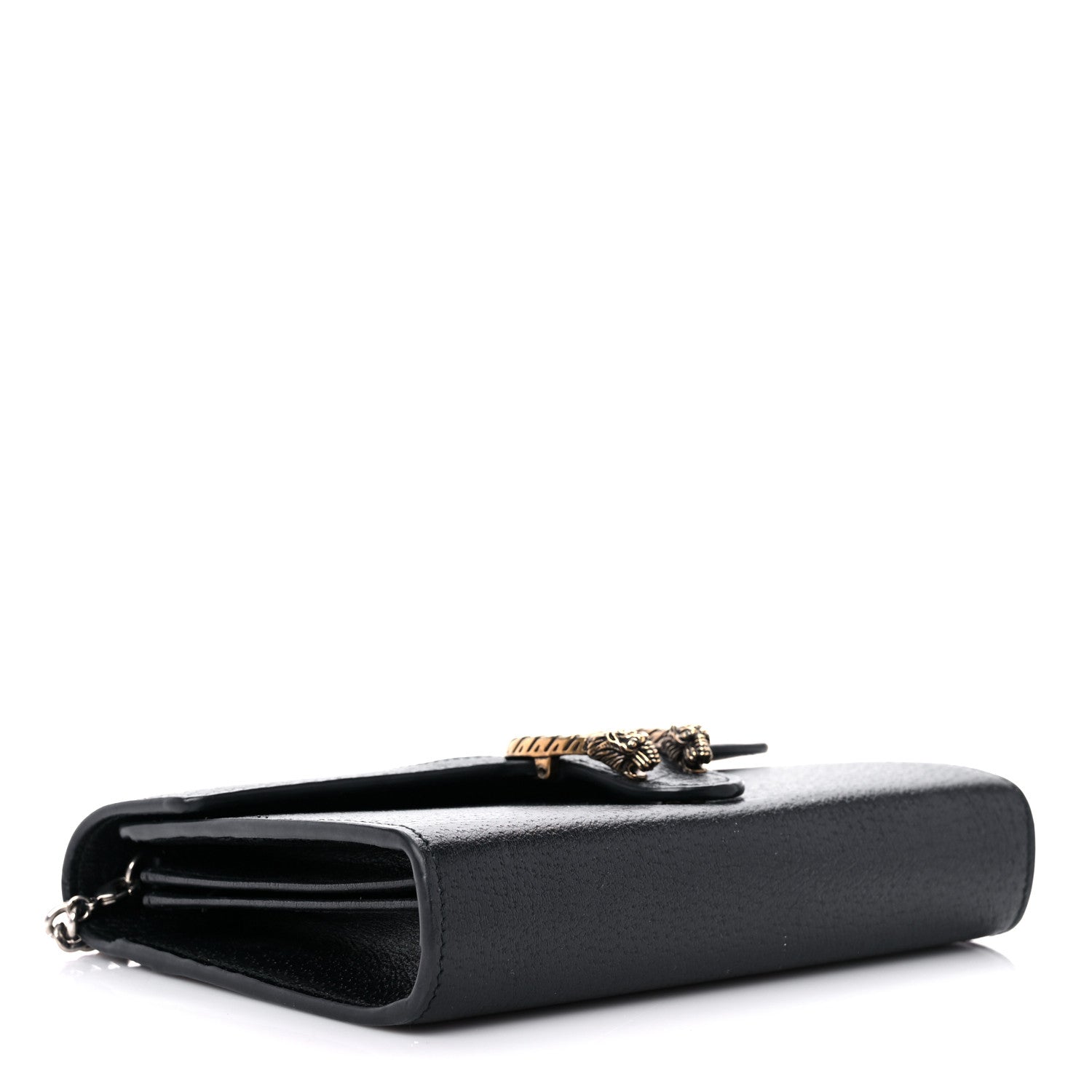 Gucci Calfskin Web Mini Dionysus Chain Wallet Black 4 of 11