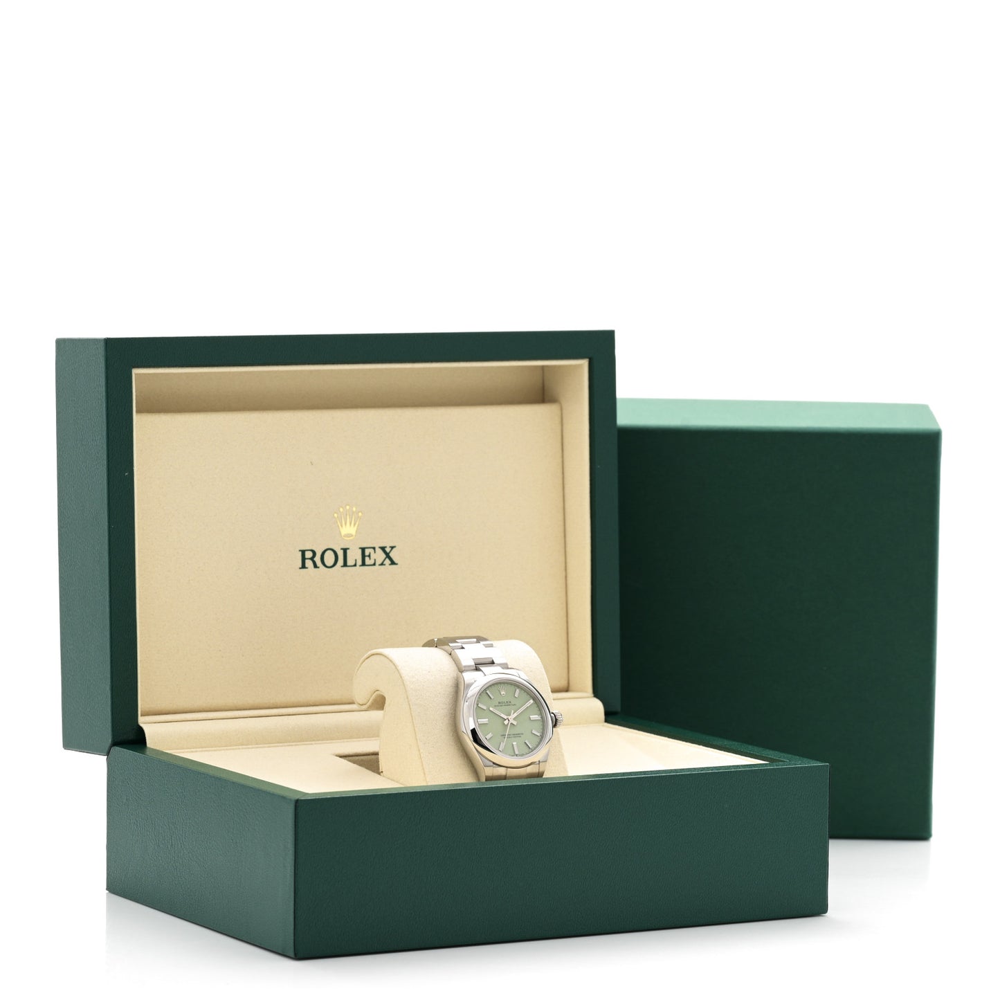 Stainless Steel 31mm Oyster Perpetual Watch Pistachio 277200
