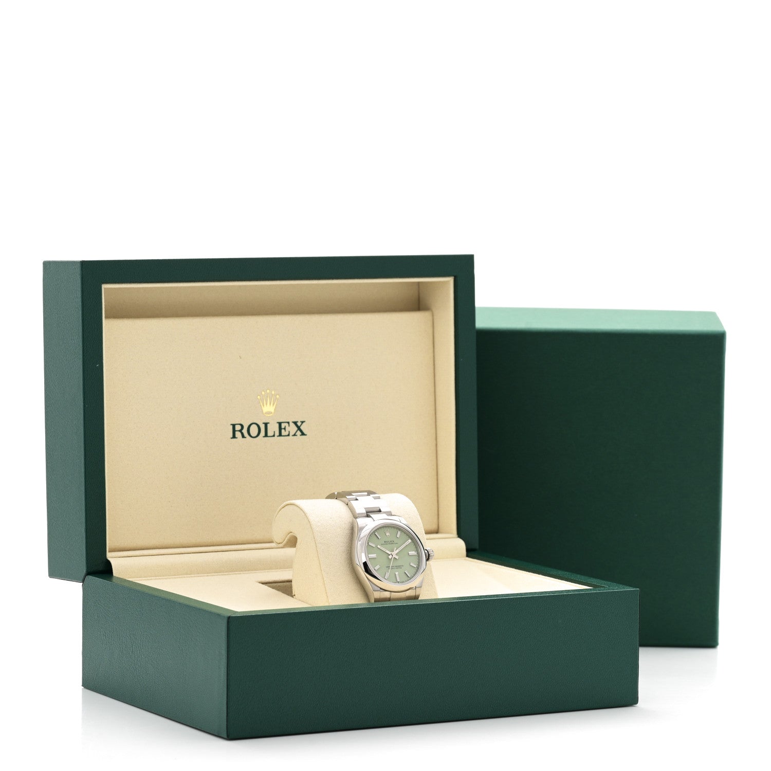 Rolex Stainless Steel 31mm Oyster Perpetual Watch Pistachio 277200 5 of 5